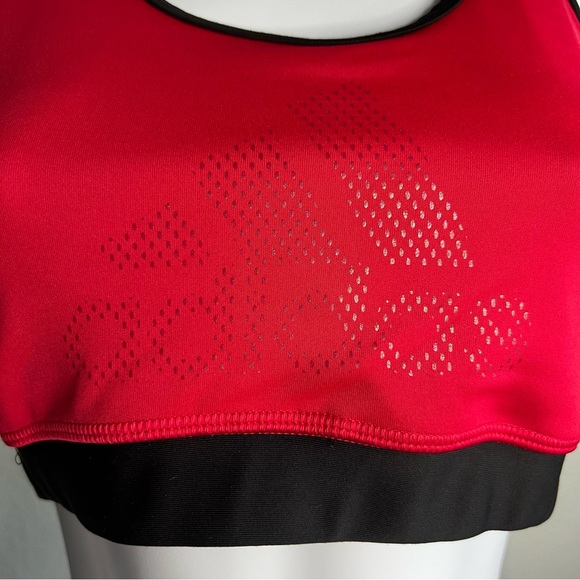 Adidas Red and Black Racerback Sports Bra, techfit - Size Medium - Picture 4 of 9